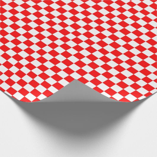 Kroatisch rood wit gebarsten patroon cadeaupapier (Hoek)