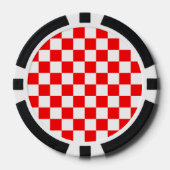 Kroatisch rood wit Geometrisch gecontroleerd patro Poker Chips (Voorkant)
