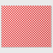 Kroatisch rood-wit geruit patroon cadeaupapier (Vlak)