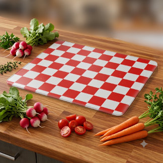 Kroatisch rood-wit geruit snijplank
