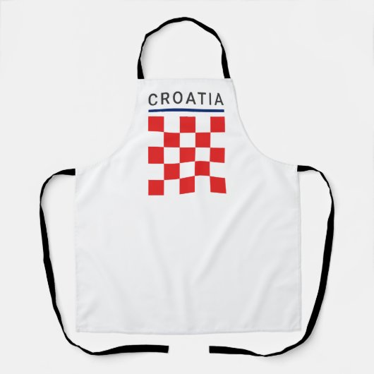 Kroatisch schaakbord schort (Voorkant)