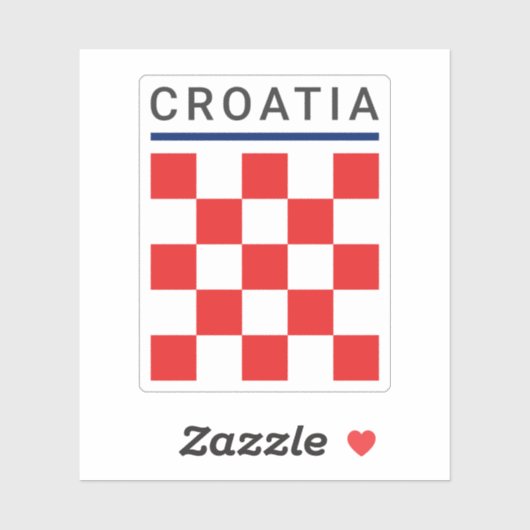 Kroatisch schaakbord sticker (Vel)
