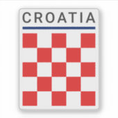 Kroatisch schaakbord sticker (Voorkant)
