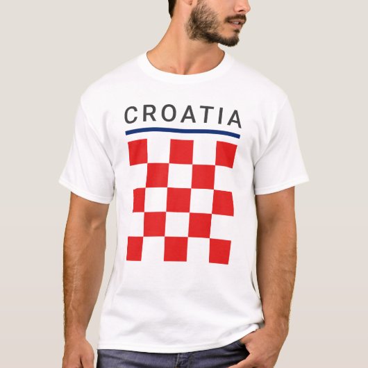 Kroatisch schaakbord t-shirt (Voorkant)