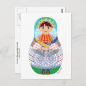 Kroatisch, Slavonija Matryoshka Briefkaart (Voorkant / Achterkant)