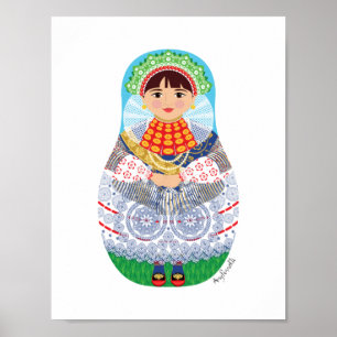 Kroatisch, Slavonija Matryoshka Poster