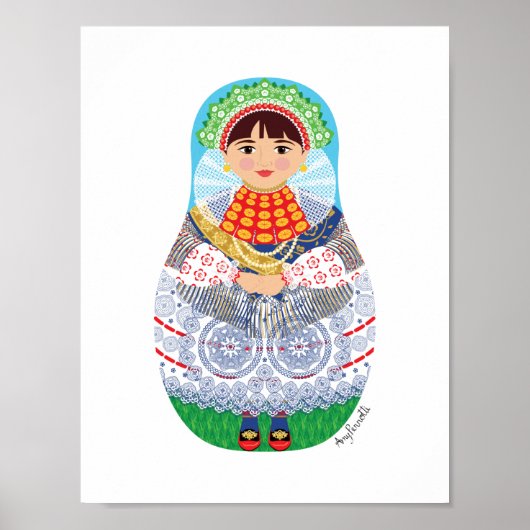 Kroatisch, Slavonija Matryoshka Poster (Voorkant)