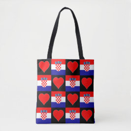 Kroatisch vlaggenstaatpatroon tote bag