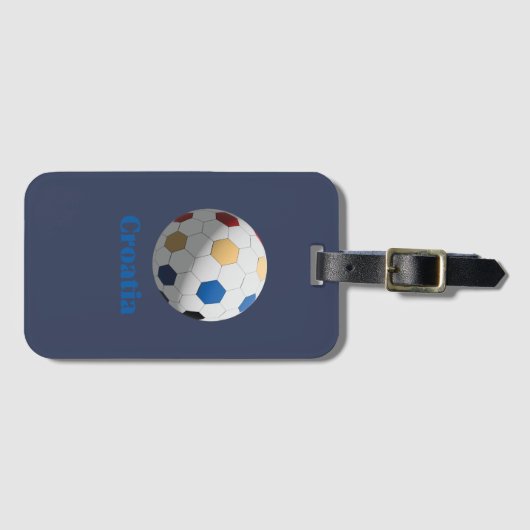 Kroatisch Voetbal Bagagelabel (Voorkant (horizontaal))
