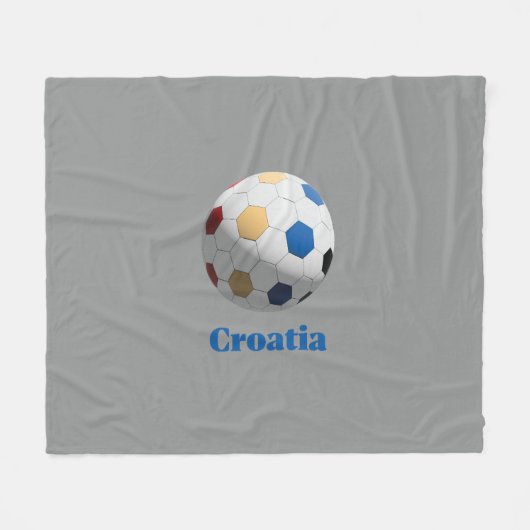 Kroatisch Voetbal Fleece Deken (Voorkant (Horizontaal))