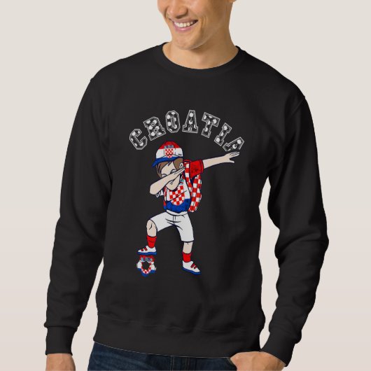 Kroatisch Voetbal Team Dabbing Boy Kroatisch Trui (Voorkant)