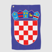 Kroatisch Wapen Golf Handdoek (Voorkant)