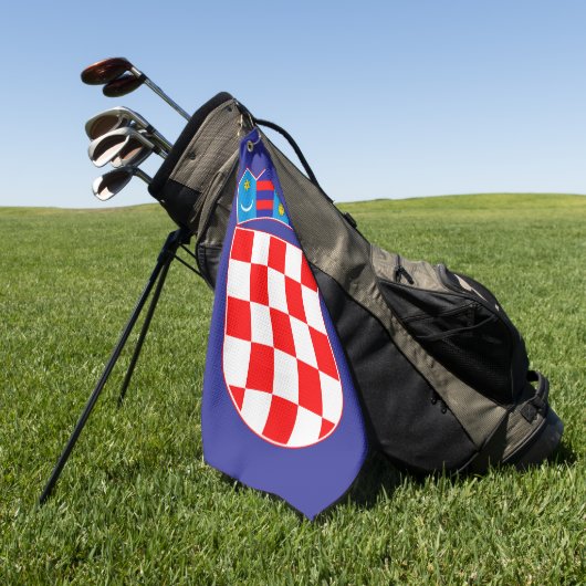 Kroatisch Wapen Golf Handdoek (Groen)