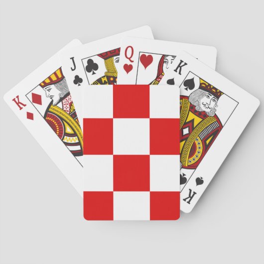 Kroatisch wapenpatroon pokerkaarten (Achterkant)