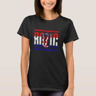 Kroatische achternaam Božic met de vlag van Kroati T-shirt