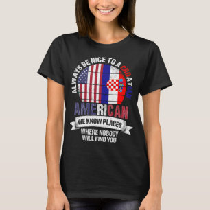Kroatische Amerikaan We kennen de Kroatische vlag T-shirt