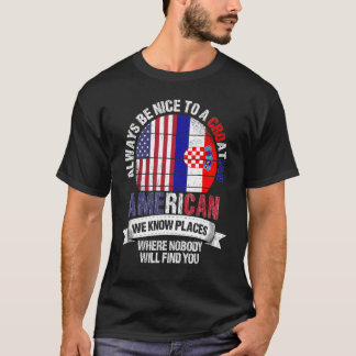 Kroatische Amerikaan weten we waar Kroatië vliegt T-shirt