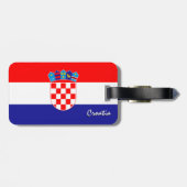 Kroatische Bagagelabel, patriottische vlag Bagagelabel (Achterkant horizontaal)