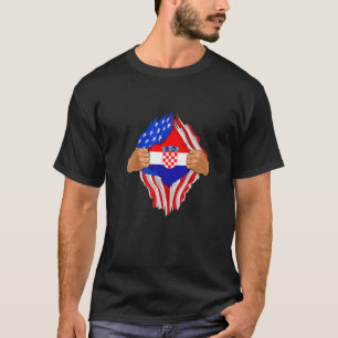 Kroatische bloedbaan in mijn Kroatische vlag T-shirt