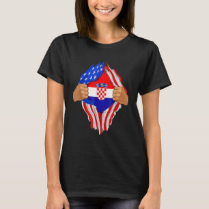 Kroatische bloedingen in me T-Shirt Kroatië vlag G