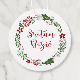 Kroatische Bosnische kerst, aangepast Bedankjes Labels
