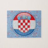 Kroatische bubelvlag legpuzzel (Horizontaal)