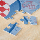 Kroatische bubelvlag legpuzzel (Zijkant)