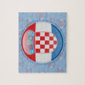 Kroatische bubelvlag legpuzzel (Verticaal)