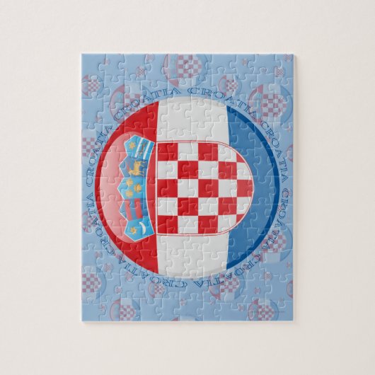 Kroatische bubelvlag legpuzzel (Verticaal)