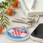 Kroatische bubelvlag sleutelhanger (Voorkant Rechts)