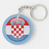 Kroatische bubelvlag sleutelhanger (Achterkant)