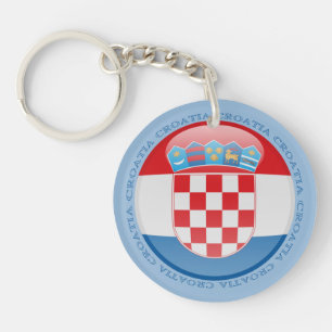 Kroatische bubelvlag sleutelhanger