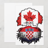 Kroatische Canadese vlag voor bomen Kaart (Voorkant / Achterkant)