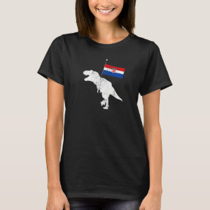 Kroatische dinosauriër Tyrannosaurus rex Kroatisch T-shirt