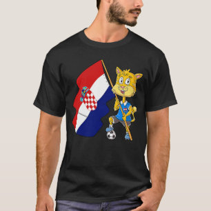 Kroatische fan kat t-shirt