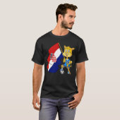 Kroatische fan kat t-shirt (Voorkant volledig)