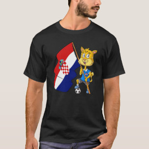 Kroatische fan kat t-shirt