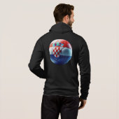Kroatische Flagge Fußball  Hoodie (Achterkant volledig)