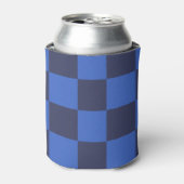 Kroatische Geometrische Blue Bold Checkers Koelbox Blikjeskoeler (Blikje Voorkant)
