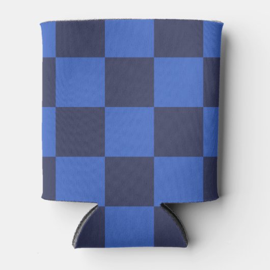 Kroatische Geometrische Blue Bold Checkers Koelbox Blikjeskoeler (Voorkant)