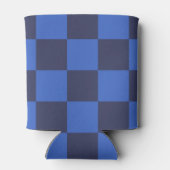 Kroatische Geometrische Blue Bold Checkers Koelbox Blikjeskoeler (Achterkant)