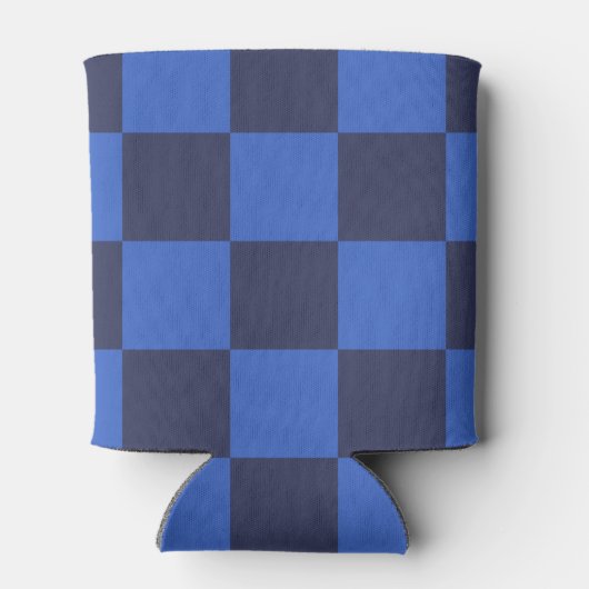 Kroatische Geometrische Blue Bold Checkers Koelbox Blikjeskoeler (Achterkant)