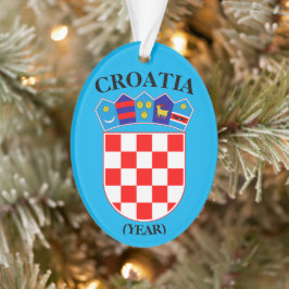 Kroatische gevaccineerde kerstacrylversiering ornament