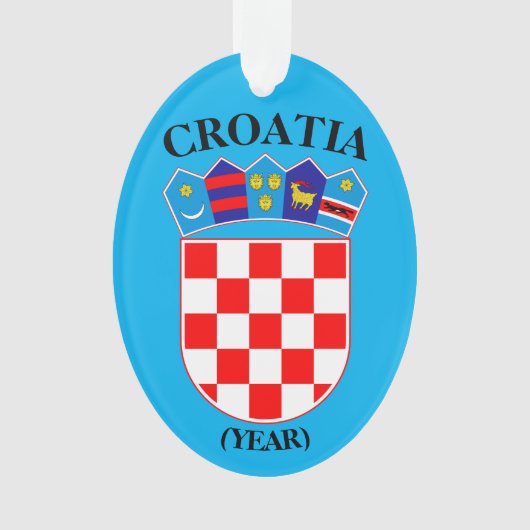 Kroatische gevaccineerde kerstacrylversiering ornament (voorkant)