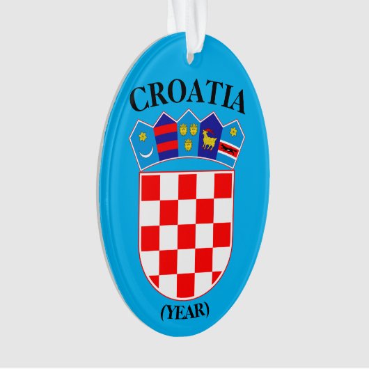 Kroatische gevaccineerde kerstacrylversiering ornament (voorkant)