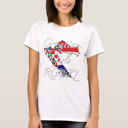Kroatische Girls Rock! T-shirt (Voorkant)