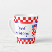 Kroatische Goedemorgen Dobro Jutro Latte Mok (Linkerhoek)