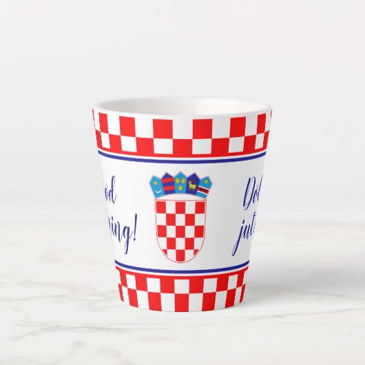 Kroatische Goedemorgen Dobro Jutro Latte Mok (Voorkant)