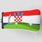 Kroatische golfer golfheadcover (Voorkant)