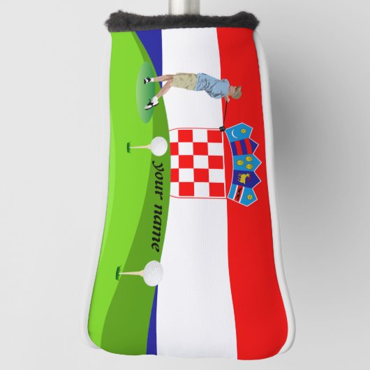 Kroatische golfer golfheadcover (Draai 90)
